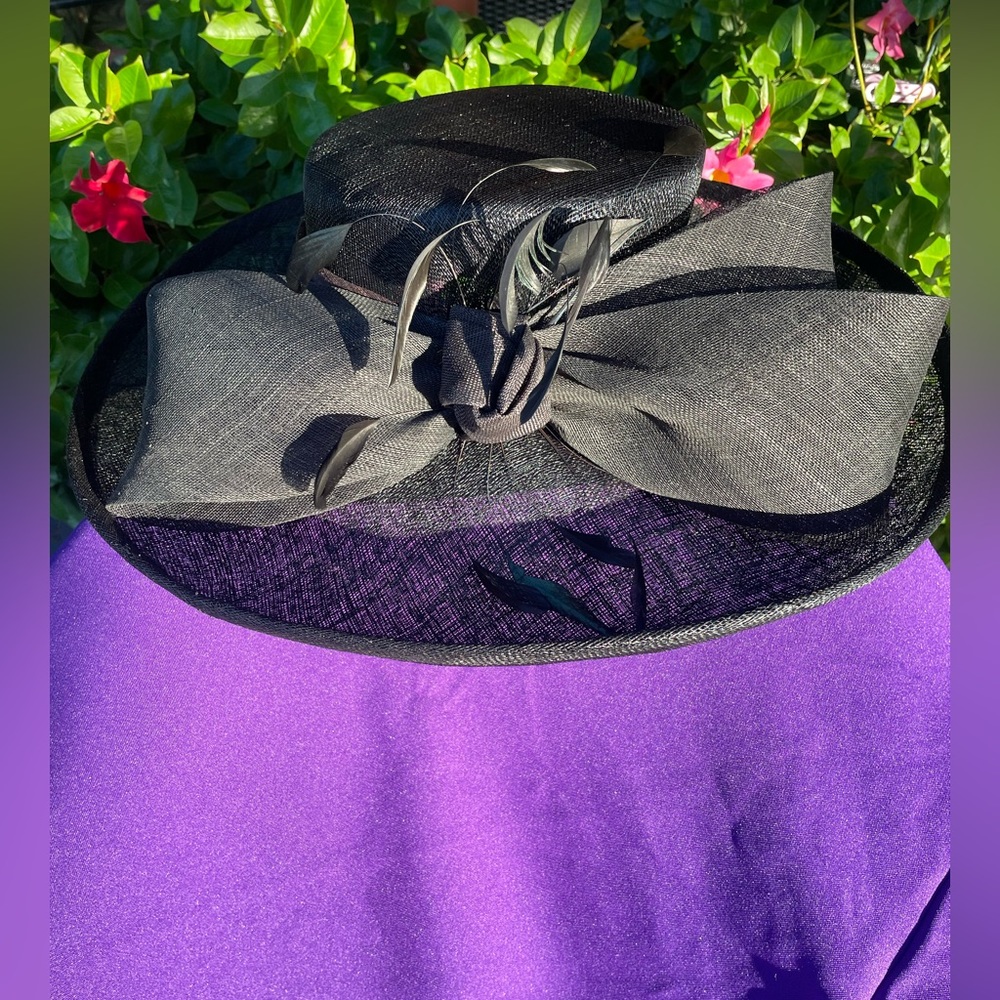 Kate Landry Black Dress Hat OS